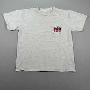 Vintage Your Basic T-Shirt Shirt Mens XL Gray Mean Funny Pocket Tee Short Sleeve